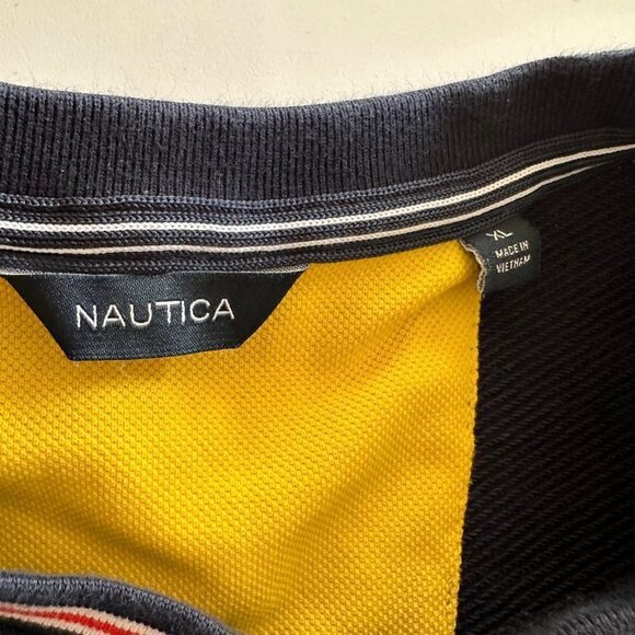 Nautica Men's Lakeside Marina Color Blocked Crewneck Sweatshirt Navy Size XL - Picture 5 of 12